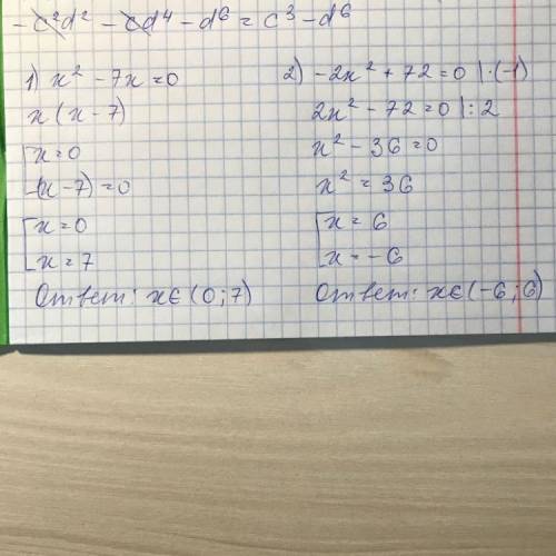 1) x² - 7x. 2)-2x²+ 72 Найдите корни квадратных трехчленов.​