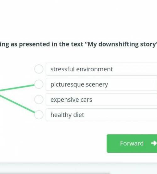 Choose 2 positive characteristics of downshifting as presented in the text My downshifting story.