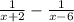 \frac{1}{x+2} -\frac{1}{x-6}