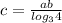 c=\frac{ab}{log_34}