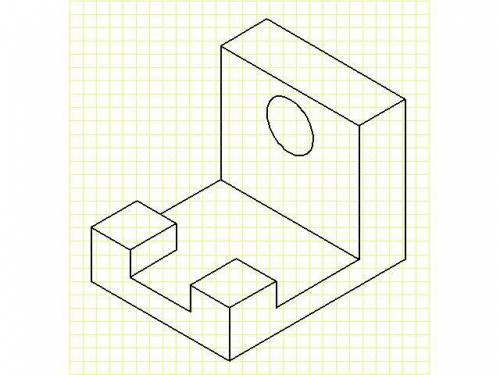 за полностью выполненное задание. Нужно начертить 3-й вид фигуры, показать разрезы и начертить трига