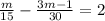 \frac{m}{15} - \frac{3m-1}{30} =2