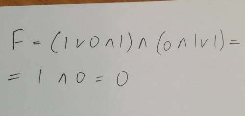 найди значение выражение F=(1+0^1)^)0^1+1)​