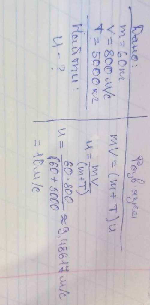 Снаряд массой 60 кг , летит горизонтально со скоростью 800м/с, попадает в платформу с песком массой