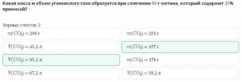 Какая масса и объем углекислого газа образуется при сжигании 80 г метана, который содержит 15% приме