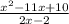 \frac{x^{2} -11x + 10 }{2x-2}