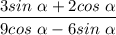 \dfrac{3sin~\alpha + 2 cos~\alpha}{9cos~\alpha - 6sin~\alpha}