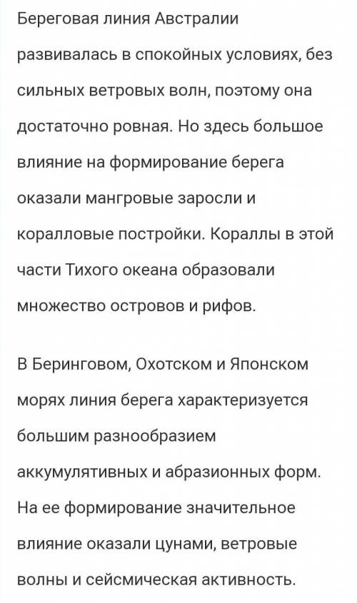 Опишите характер береговой линии назовём моря заливы и острова этого океана если (можно только покор