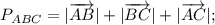 P_{ABC}=|\overrightarrow {AB}|+|\overrightarrow {BC}|+|\overrightarrow {AC}|;