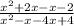 \frac{x^{2} + 2x - x - 2}{x^{2} - x - 4x + 4}