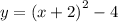 y = {(x + 2)}^{2} - 4