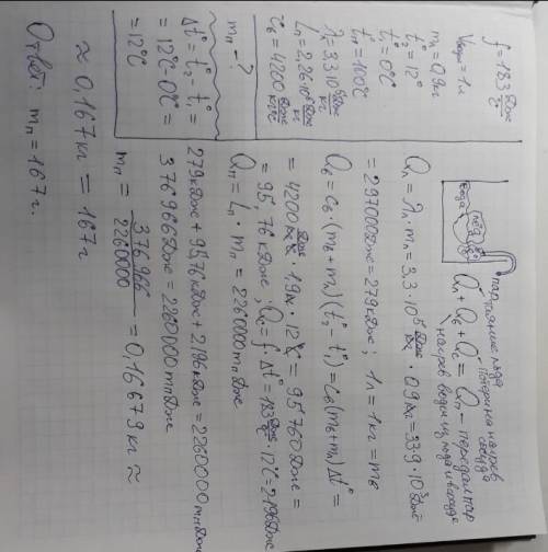 В сосуде, теплоёмкость которого равна 0,15 ккал/град, находится 0,5 л воды и 250 г льда при 0 °C. Ка