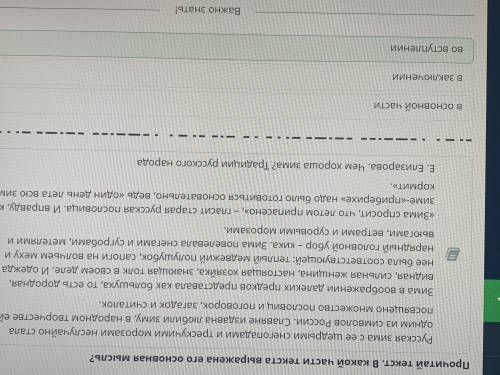 Прочитай текст В какой части текста выражена его основная мысль рассказ зима с ее​