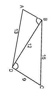 В четырехугольнике ABCD BC=15см, CD=9см, AD=13см, BD=12см, ∠CDB=∠ABD. Найдите AB. (оформить задачу,