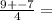 \frac{9+-7}{4} =