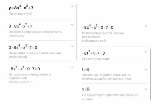 Найти все первообразные функции y=8x⁴-x²+7