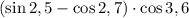 (\sin2,5 - \cos2,7)\cdot \cos3,6