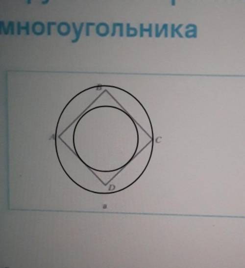 Построить вписанную и описанную окружности правильного многоугольника