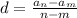 d=\frac{a_{n}-a_{m} }{n-m}