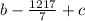 b-\frac{1217}{7} +c\\