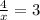 \frac{4}{x} = 3