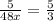 \frac{5}{48x} = \frac{5}{3}