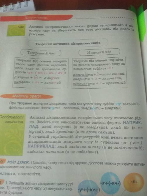 5. Як творимо активні дієприкметники? Які форми активних дієприкметників є маловживаними в українськ