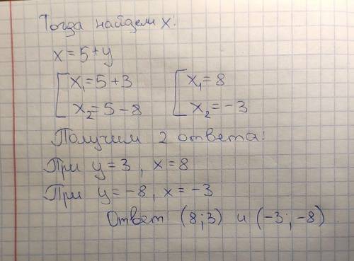 Разность двух чисел равна 5-и произведение 24-м найди эти числа.​