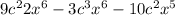 9c^{2}2x^{6}-3c^{3}x^{6}-10c^{2}x^{5}