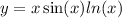 y = x \sin(x) ln(x)