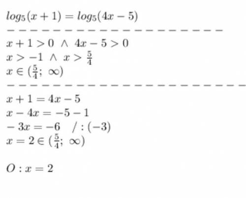 Log5 (5-4x) < Log5 (x-1)