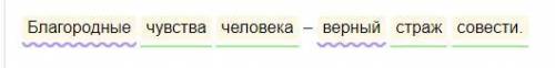 Благородные чувства человека – верный страж совести. Синтаксический разбор