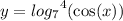 y = { log_{7} }^{4} ( \cos(x) )