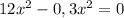 12x^{2} - 0,3x^{2} =0