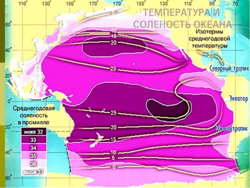 Кто с географией 7 класс сочь Определите по карте соленость воды Тихого океана вдоль западного побер