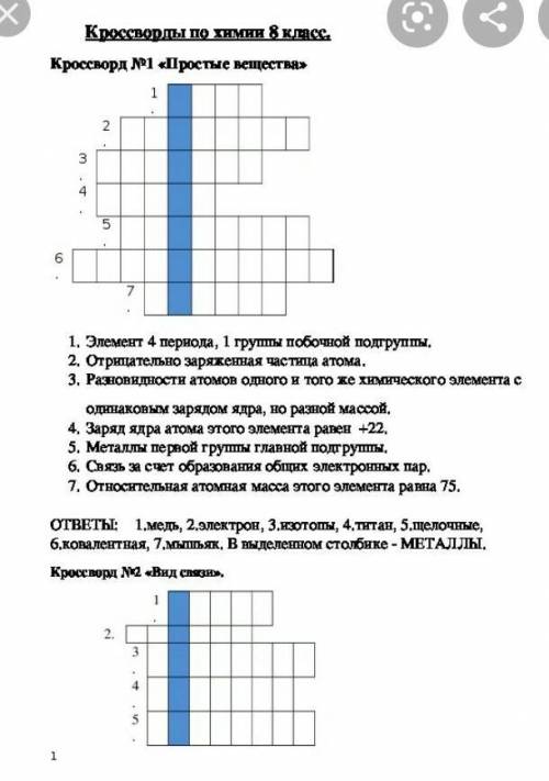 Вам необходимо составить кроссворд на тему: «Химия в профессии и жизни общества». Надо составить 17