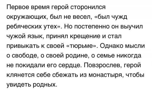 Что скрывал Мцыри в душе в то время, пока жил в монастыре?