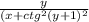 \frac{y}{(x+ctg^2(y+1)^2}