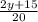 \frac{2y + 15}{20}