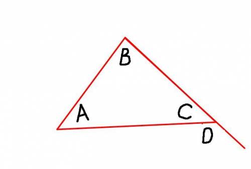 Дан треугольник ABC, в котором известно, что ∠A=28°,∠B=32°. Найди внешний угол этого треугольника, к