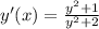 y'(x)=\frac{y^2+1}{y^2+2}