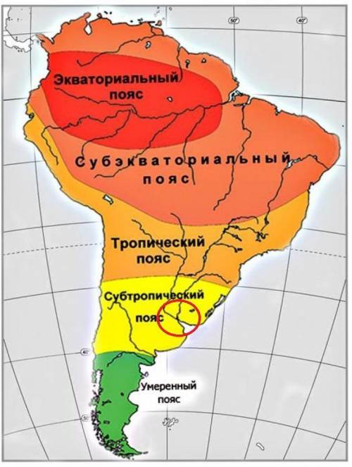 У яких кліматичних поясу протікає річка Ла-Плата