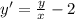 y' = \frac{y}{x} - 2