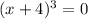 (x + 4) {}^{3} = 0