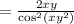 = \frac{2xy}{\cos^2(xy^2)}