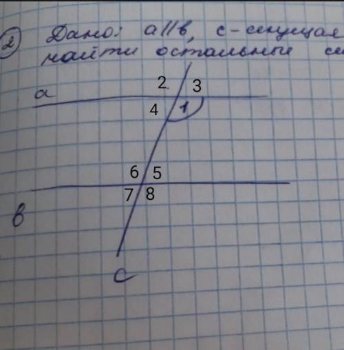 Дано: a//b c- секущая ; угол 1= 110°, найти остальные пары углов ЭТО ПАРАЛЛЕЛЬНЫЕ ПРЯМЫЕ РЕШИТЬ