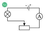 Электрический ток, источники электрического тока, сила тока Укажи электрическую цепь с амперметром.​