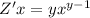 Z'x = y {x}^{y - 1} \\