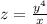 z = \frac{ {y}^{4} }{x} \\