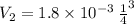 V_{2} = 1.8 \times 10 ^{ - 3} \: {м}^{3}